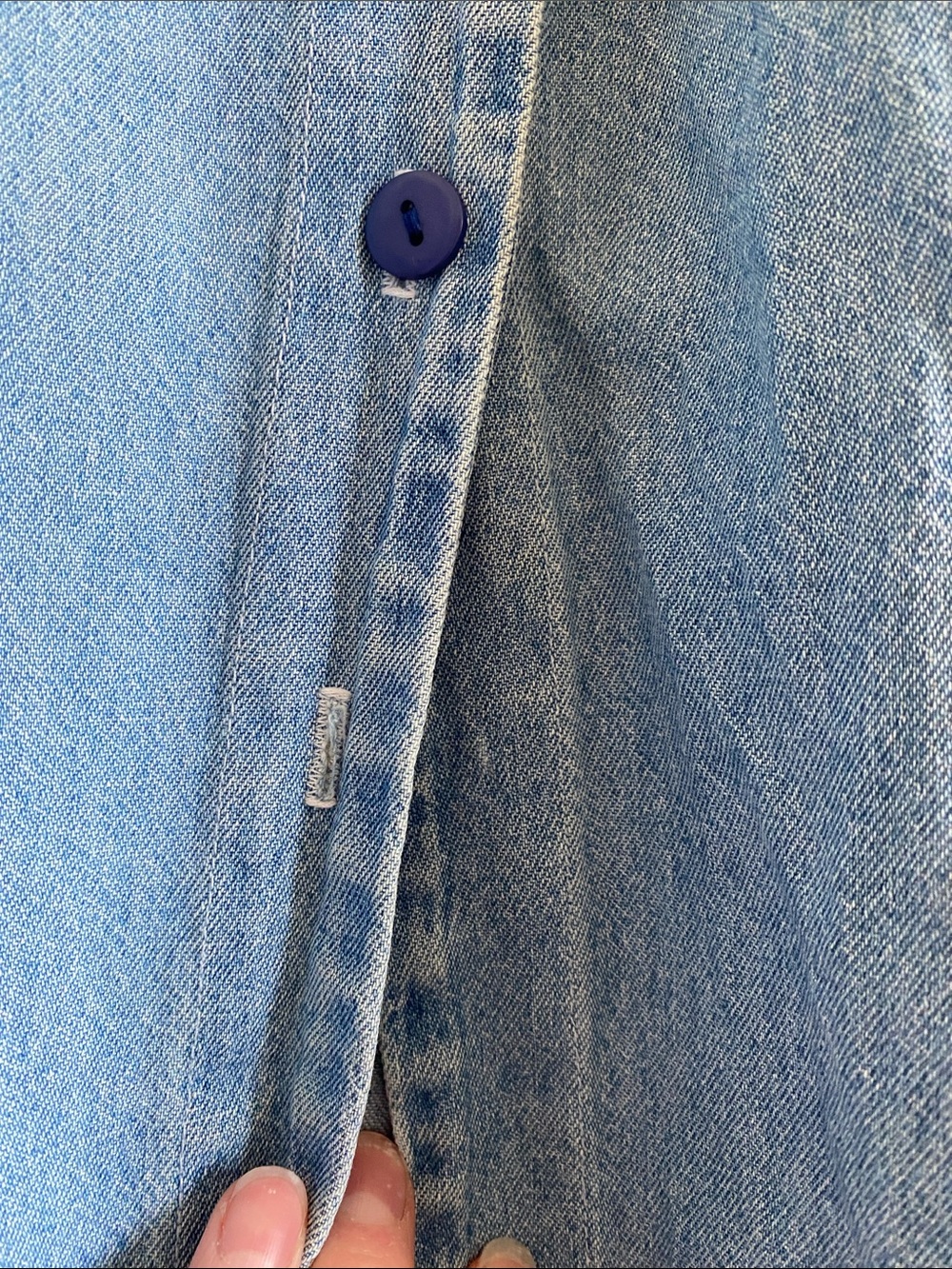 L’atelier Vintage Denim Button Front Midi Dress | Cotton | M - Picture 5 of 6